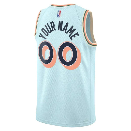 Maillot San Antonio Spurs City Edition 2024 Bleu Ciel – dos