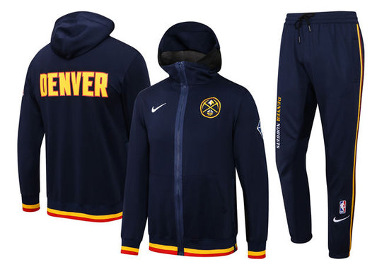 Ensemble Denver Nuggets (Survêtement Veste à Capuche + Pantalon Jogging) – face