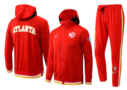 Ensemble Atlanta Hawks (Survêtement Veste à Capuche + Pantalon Jogging) – face