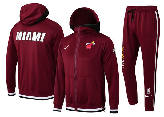 Ensemble Miami Heat (Survêtement Veste à Capuche + Pantalon Jogging) – face