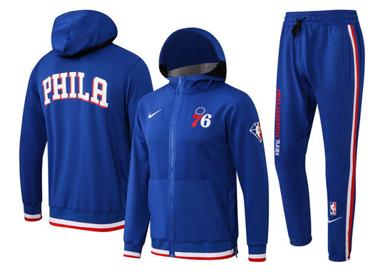 Ensemble Philadelphia 76ers (Survêtement Veste à Capuche + Pantalon Jogging) – face
