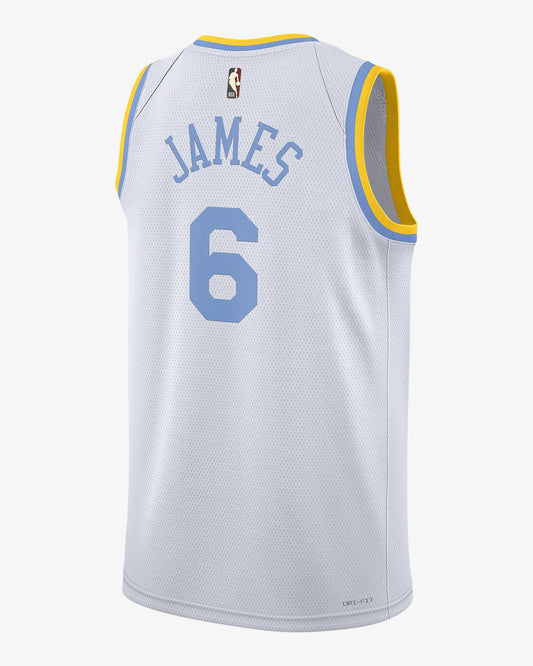Maillot Los Angeles Lakers 2022/2023 Blanc et Bleu Ciel – dos