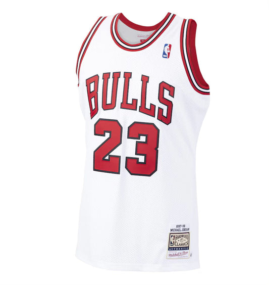 Maillot Michael Jordan Chicago Bulls Vintage Statement Edition Blanc – face