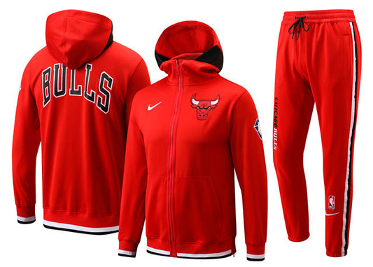 Ensemble Chicago Bulls (Survêtement Veste à Capuche + Pantalon Jogging) – face