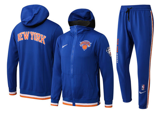 Ensemble New York Knicks (Survêtement Veste à Capuche + Pantalon Jogging) – face