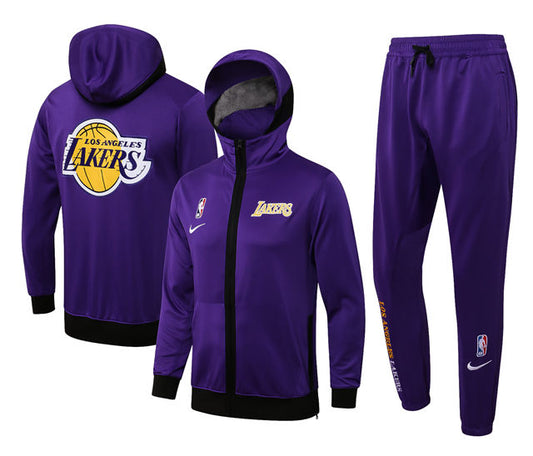 Ensemble Los Angeles Lakers (Survêtement Veste à Capuche + Pantalon Jogging) – face