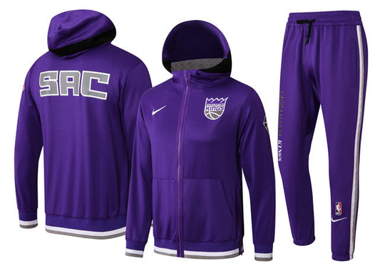 Ensemble Sacramento Kings (Survêtement Veste à Capuche + Pantalon Jogging) – face