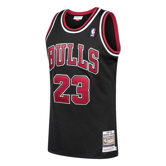 Maillot Michael Jordan Chicago Bulls Vintage Statement Edition Noir – face