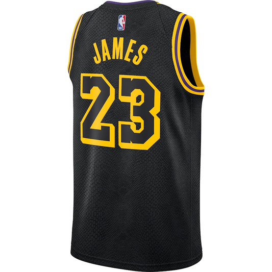 Maillot enfant Los Angeles Lakers Noir – dos