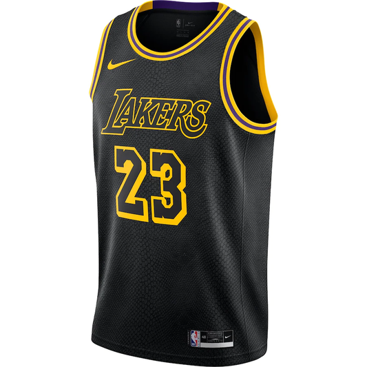 Maillot enfant Los Angeles Lakers Noir – face